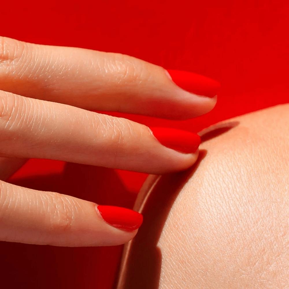 Green Nail Polish Poppy Red