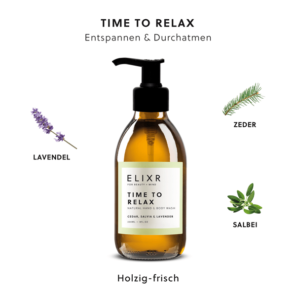 TIME-TO-RELAX-Natural-Hand-and-Body-Wash-Flussigseife-ELIXR-2-min Time to Relax Natural Hand & Body Wash | Elixr