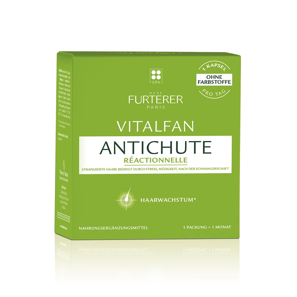 Vitalfan Antichute Réactionnelle capsules for damaged hair due to stress, diet, etc.