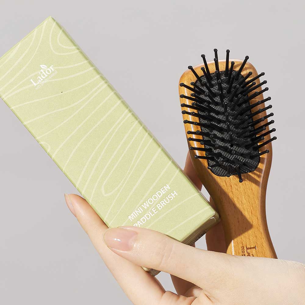 Mini Wooden Paddle Brush 