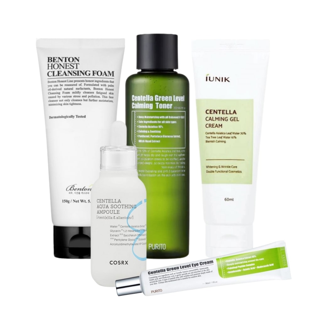 Centella (CICA) facial care set (inflamed/sensitive skin) 