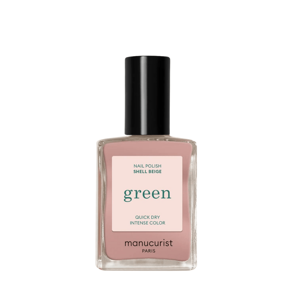 Green Nail Polish Shell Beige 