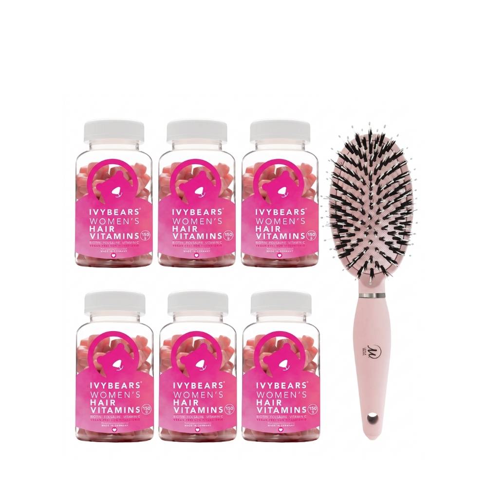 Women's Hair Vitamins 6 month treatment + free Leyla Milani Miracle Brush®