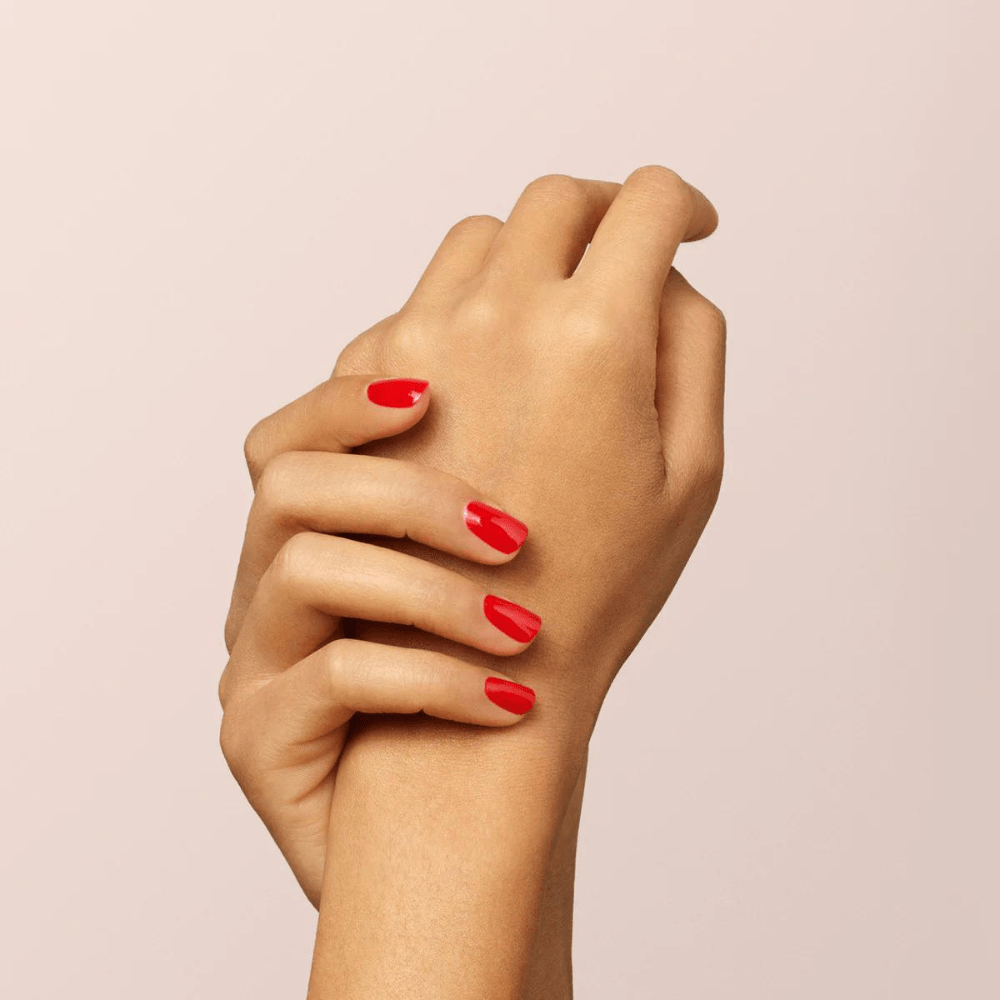 Green Nail Polish Poppy Red