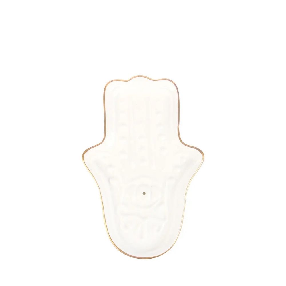 "Hamsa" Räucherteller Weiß "Hamsa" Räucherteller Weiß