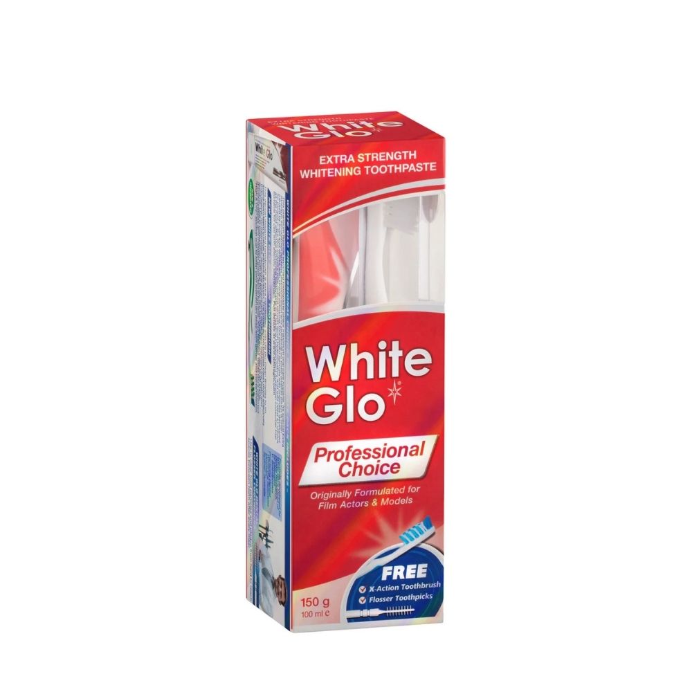 White Glo Professional Choice Whitening Toothpaste + Toothbrush