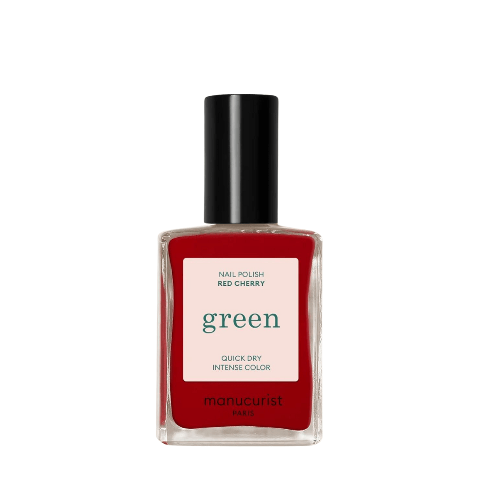 Green Nail Polish Red Cherry 