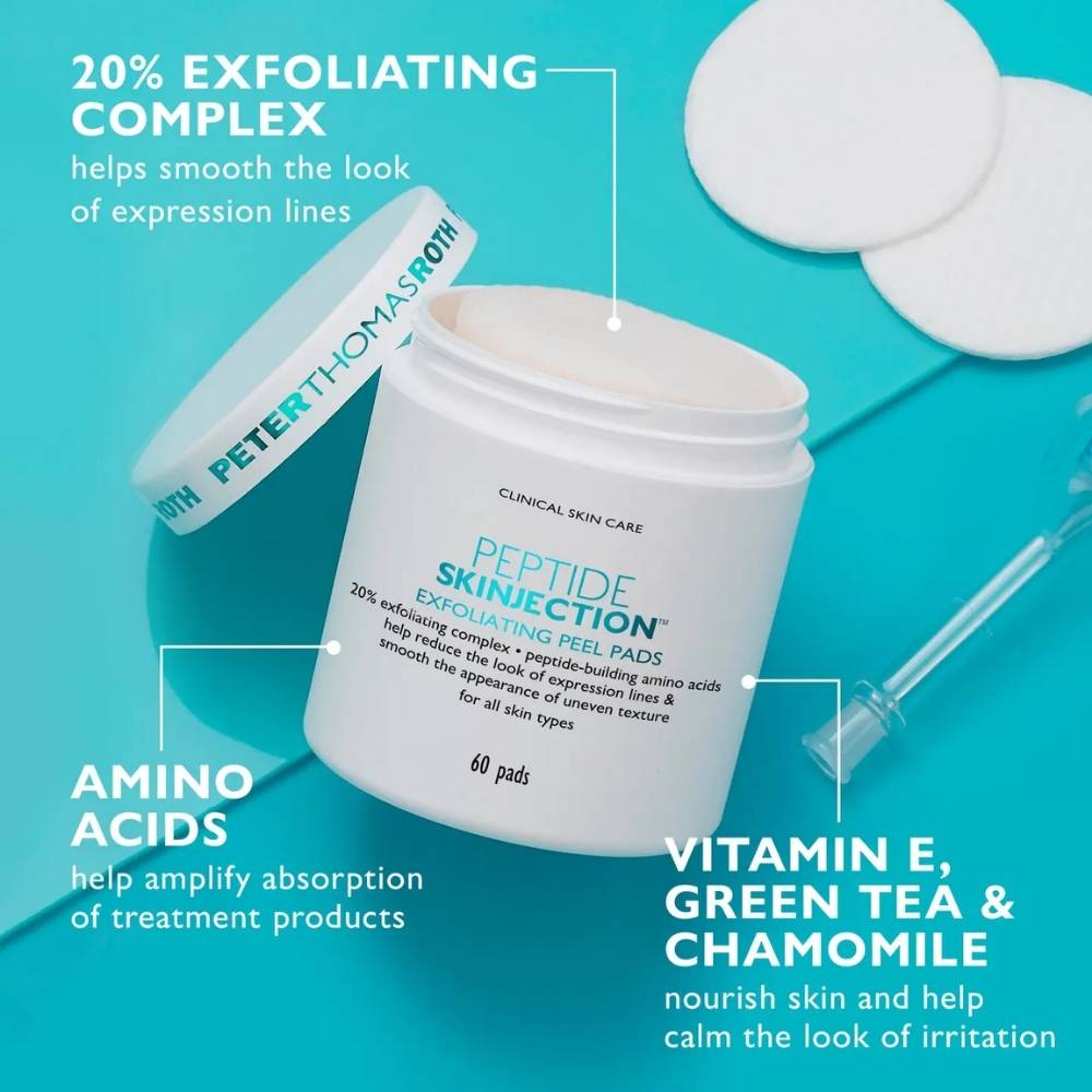 Peptide Skinjection Exfoliating Peel Pads