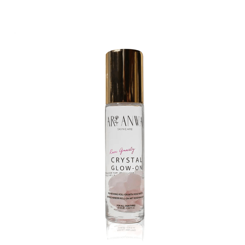 Cooling roll-on with rose quartz and rose water - Crystal Glow Cooling roll-on with rose quartz and rose water - Crystal Glow