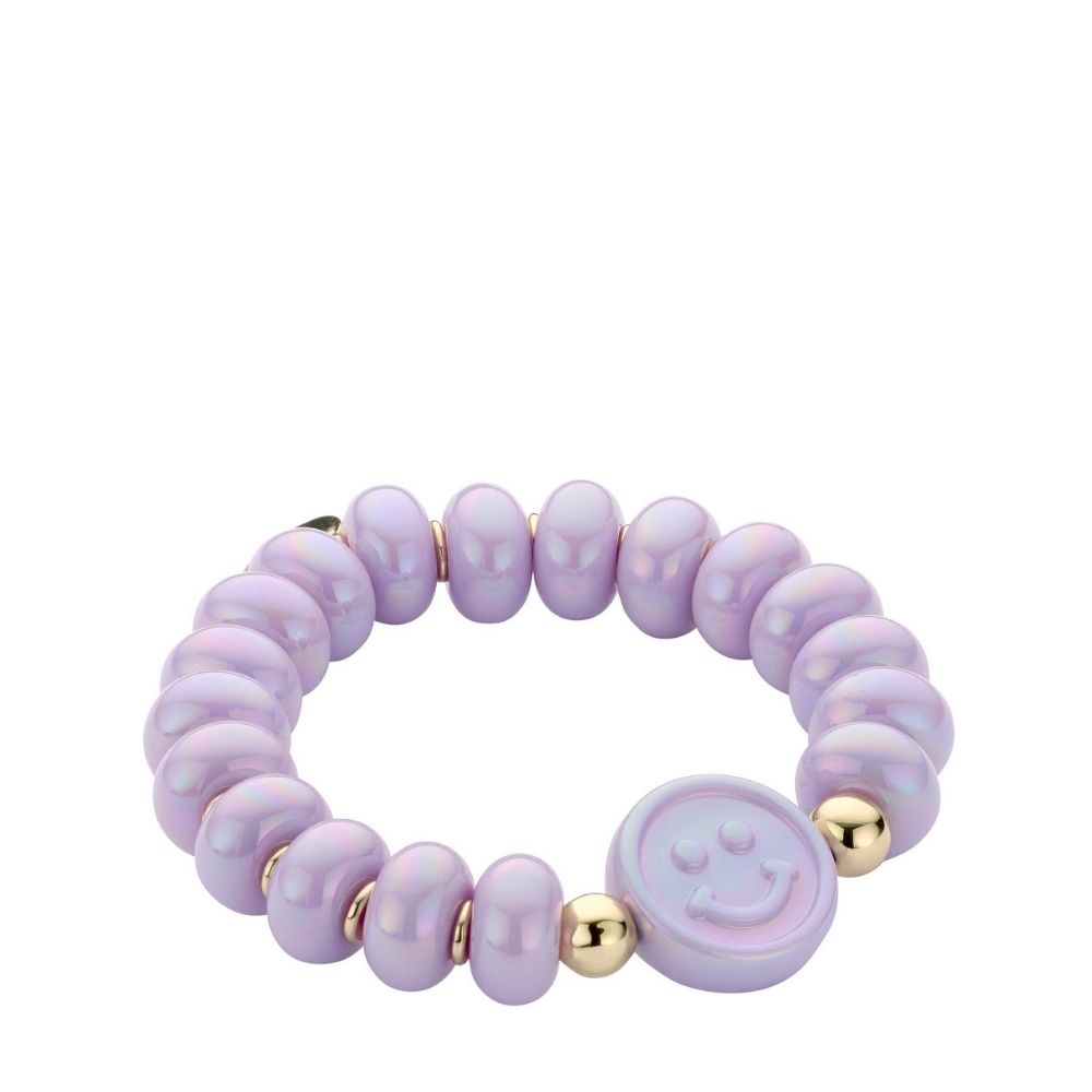 Smiley-Armband – Violett