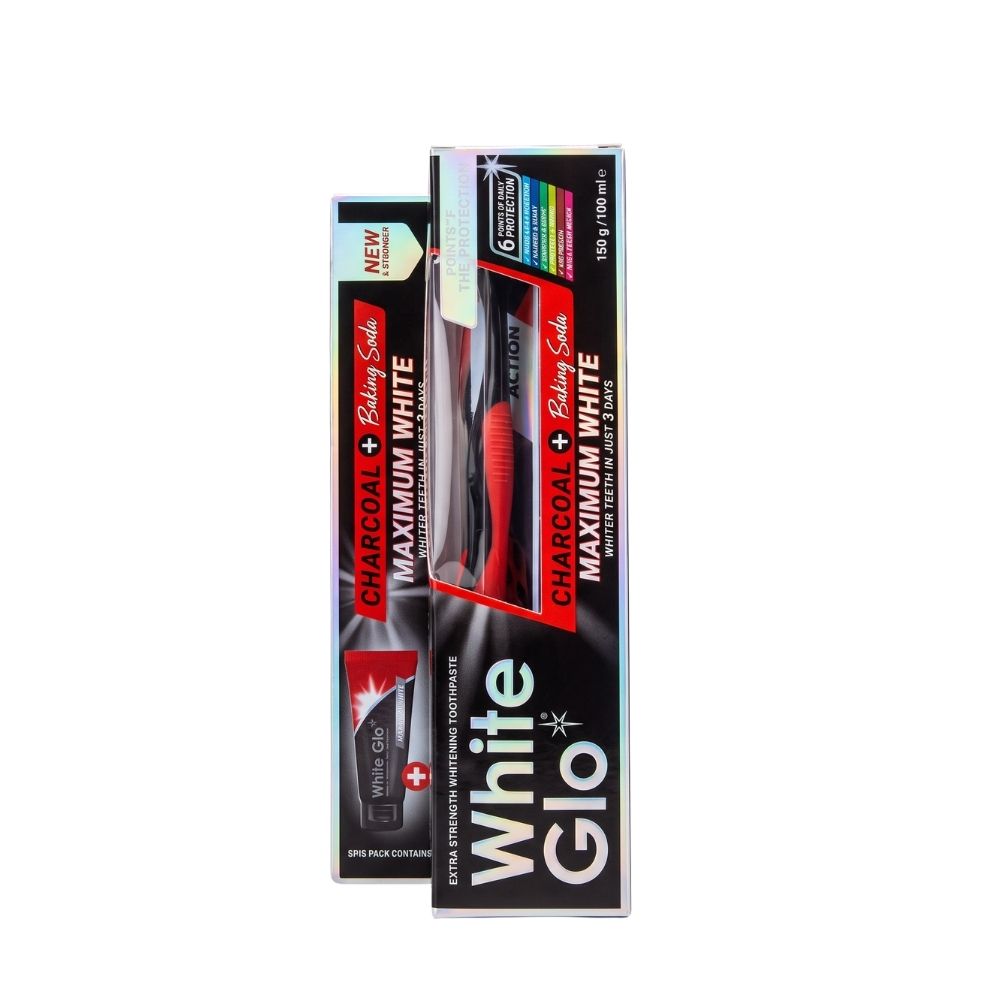 Charcoal + Baking Soda Maximum White Toothpaste + Toothbrush Charcoal + Baking Soda Maximum White Toothpaste + Toothbrush