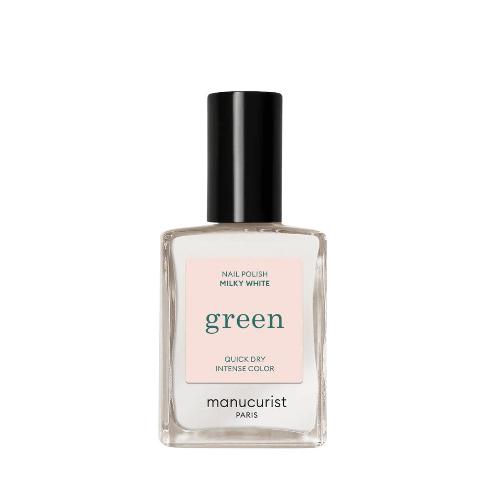 Green Nail Polish Milky White