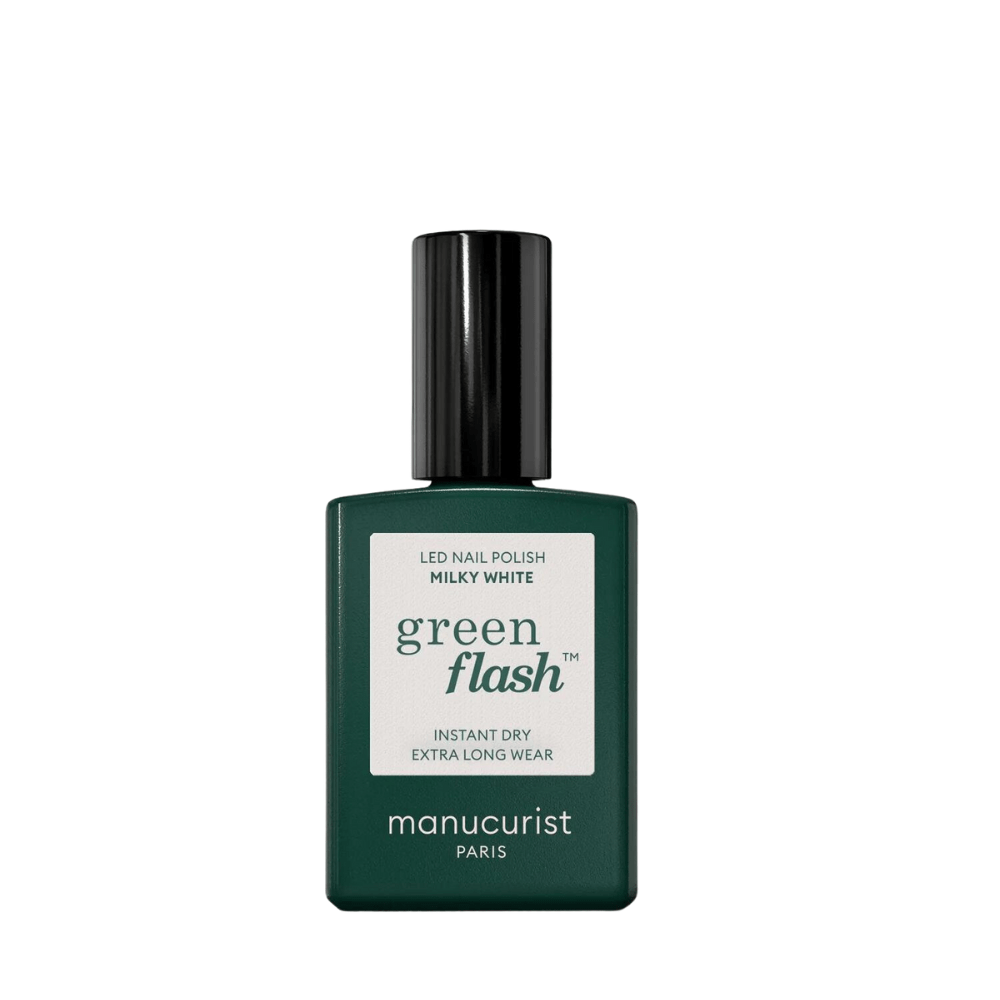 Green Flash Nail Polish Milky White 